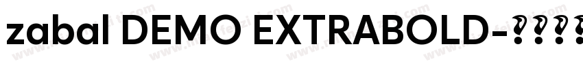 zabal DEMO EXTRABOLD字体转换
